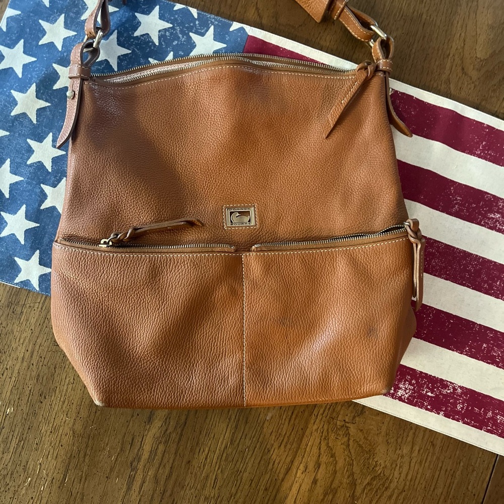 Dooney & Bourke Tan Leather Shoulder Bag